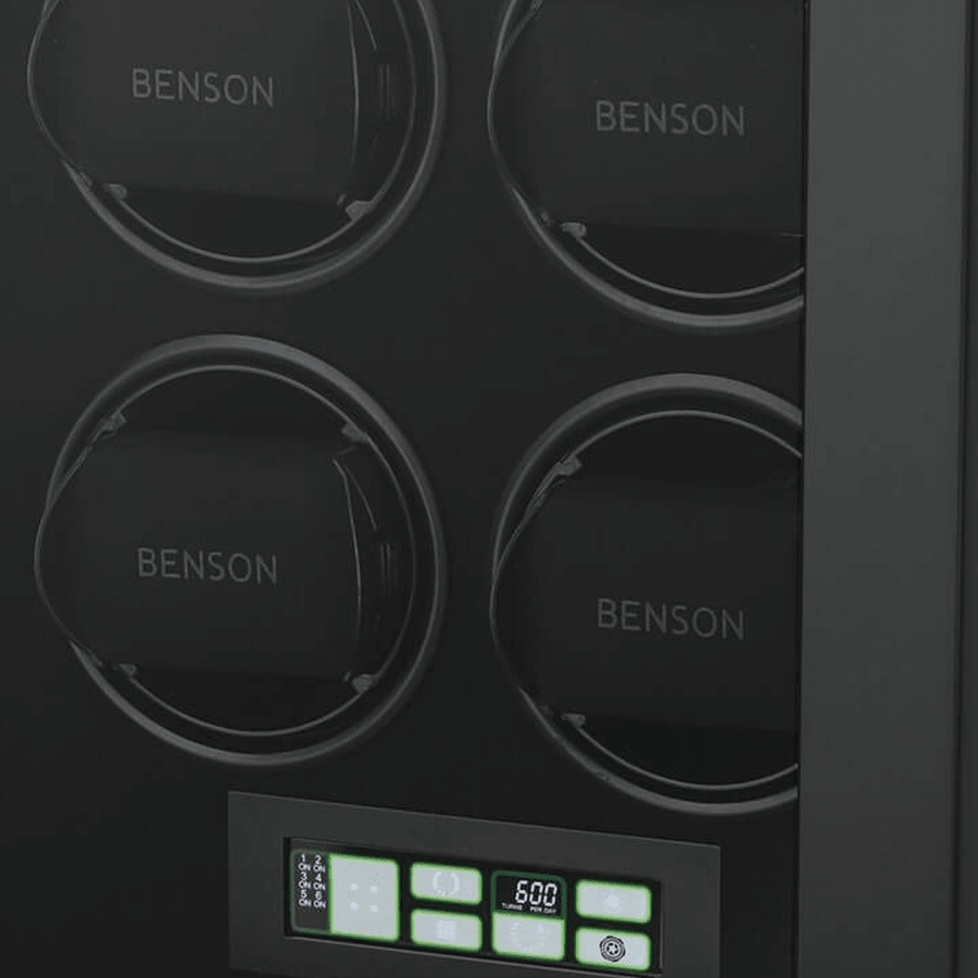 Benson Smart Tech 6 Horloges Zwart - detail horlogehouder