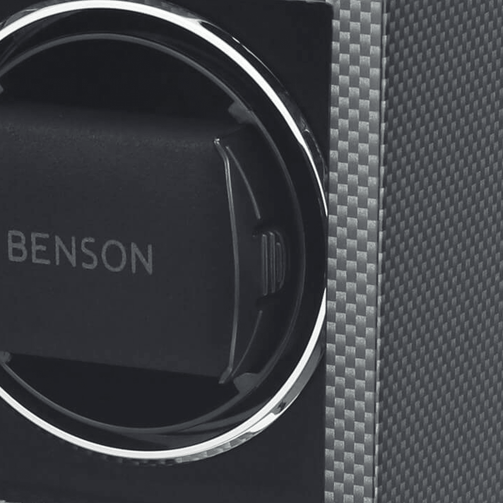 Benson Compact 1 Horloge Carbon - detail horlogehouder