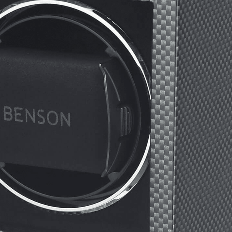 Benson Compact 1 Horloge Carbon - detail horlogehouder