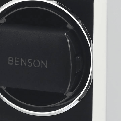 Benson Compact 1 Horloge Wit - detail horlogehouder