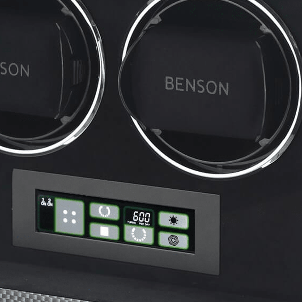 Benson Compact 2 Horloges Carbon - detail horlogehouder