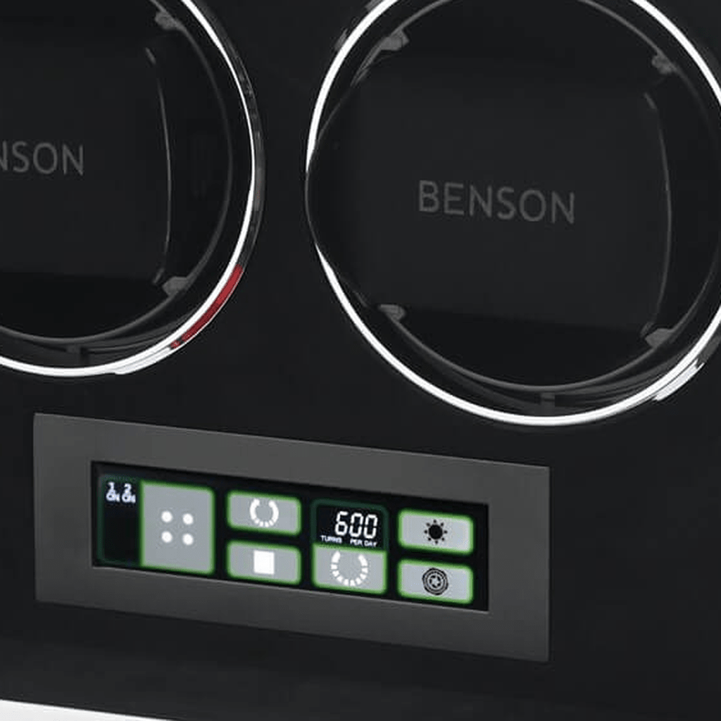 Benson Compact 2 Horloges Wit - detail horlogehouder