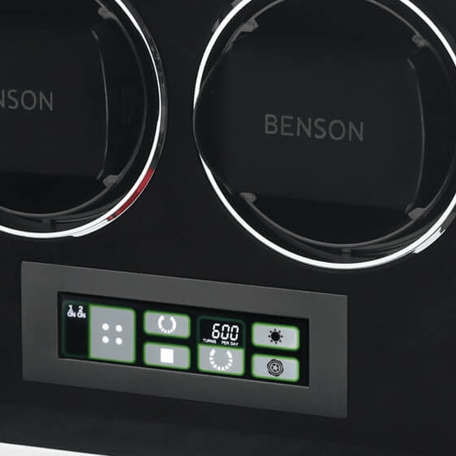 Benson Compact 2 Horloges Wit - detail horlogehouder