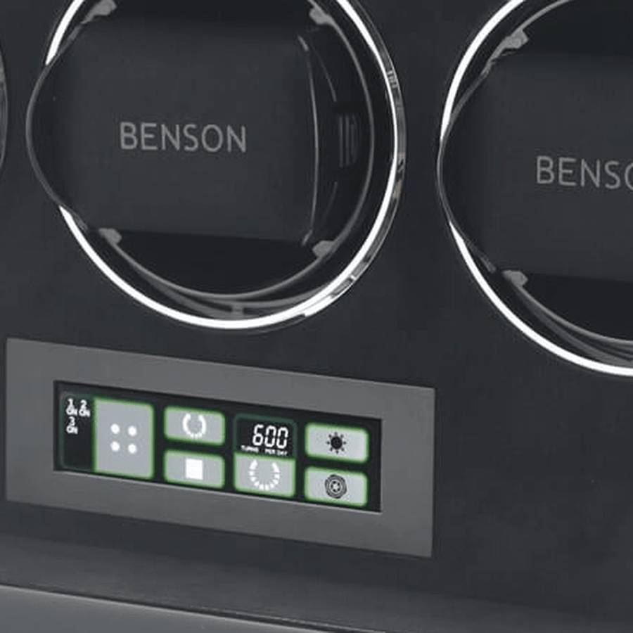 Benson Compact 3 Horloges Zwart - detail horlogehouder