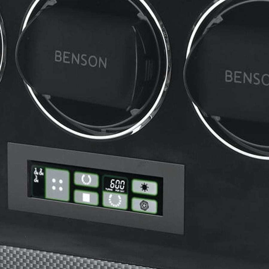 Benson Compact 3 Horloges Carbon - detail horlogehouder