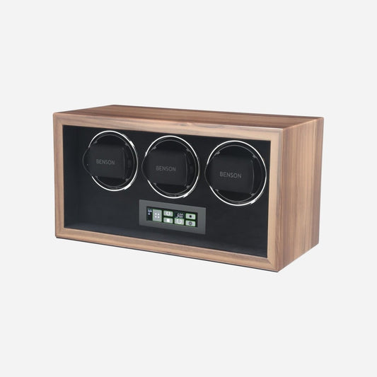 Benson Compact 3 Horloges Wallnut