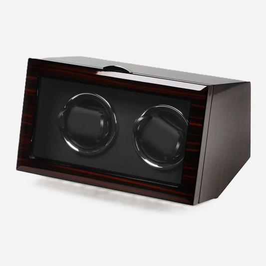 Watch Winder Ebony hout 2 Horloges Ashford & Rye - Horlogerieshop.nl