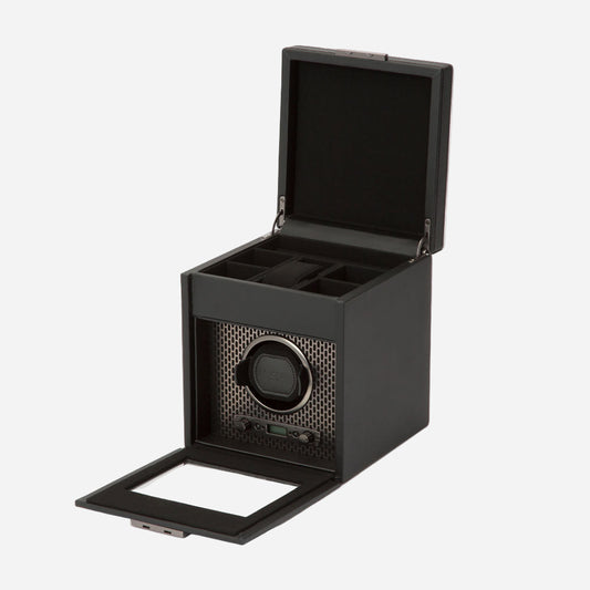 Watch winder met lade Axis 1 horloge Wolf 1834 - Horlogerieshop.nl