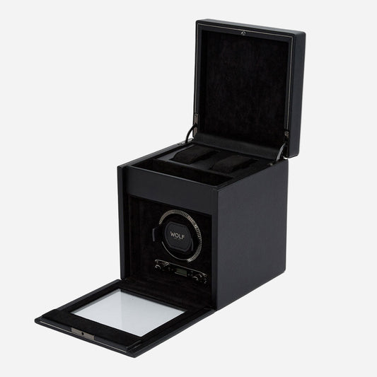 Watch winder met lade British Racing 1 horloge Wolf 1834 - Horlogerieshop.nl