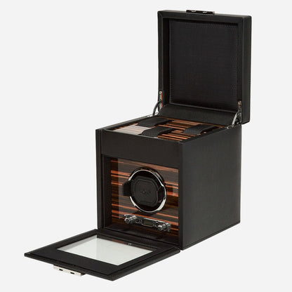 Watch winder met lade Roadster 1 horloge Wolf 1834 - Horlogerieshop.nl