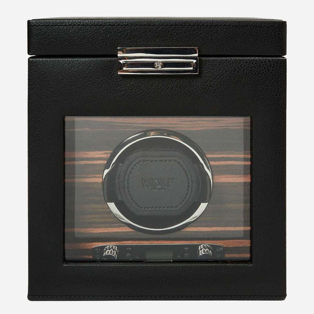 Watch winder met lade Roadster 1 horloge Wolf 1834 - Horlogerieshop.nl