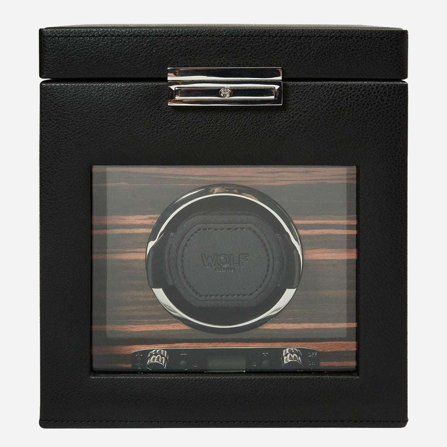 Watch winder met lade Roadster 1 horloge Wolf 1834 - Horlogerieshop.nl