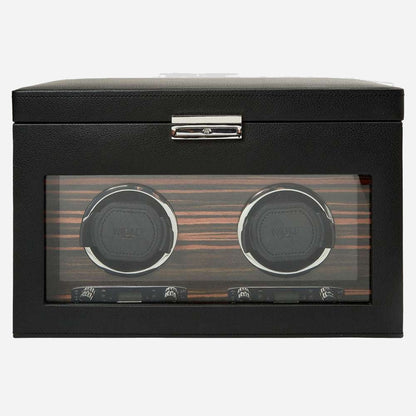 Watch winder met lade Roadster 2 horloges Wolf 1834 - Horlogerieshop.nl