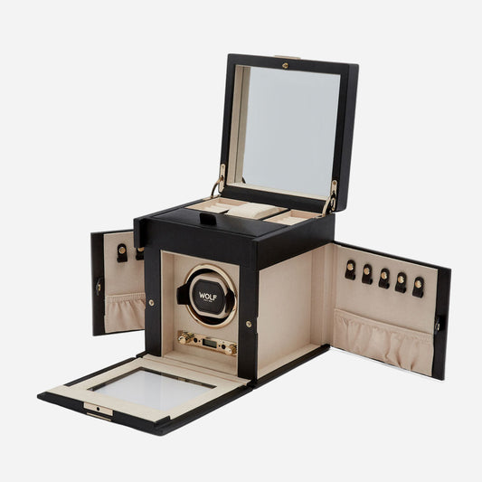 Watch winder met sierradenopslag Palermo 1 horloge Wolf 1834 - Horlogerieshop.nl