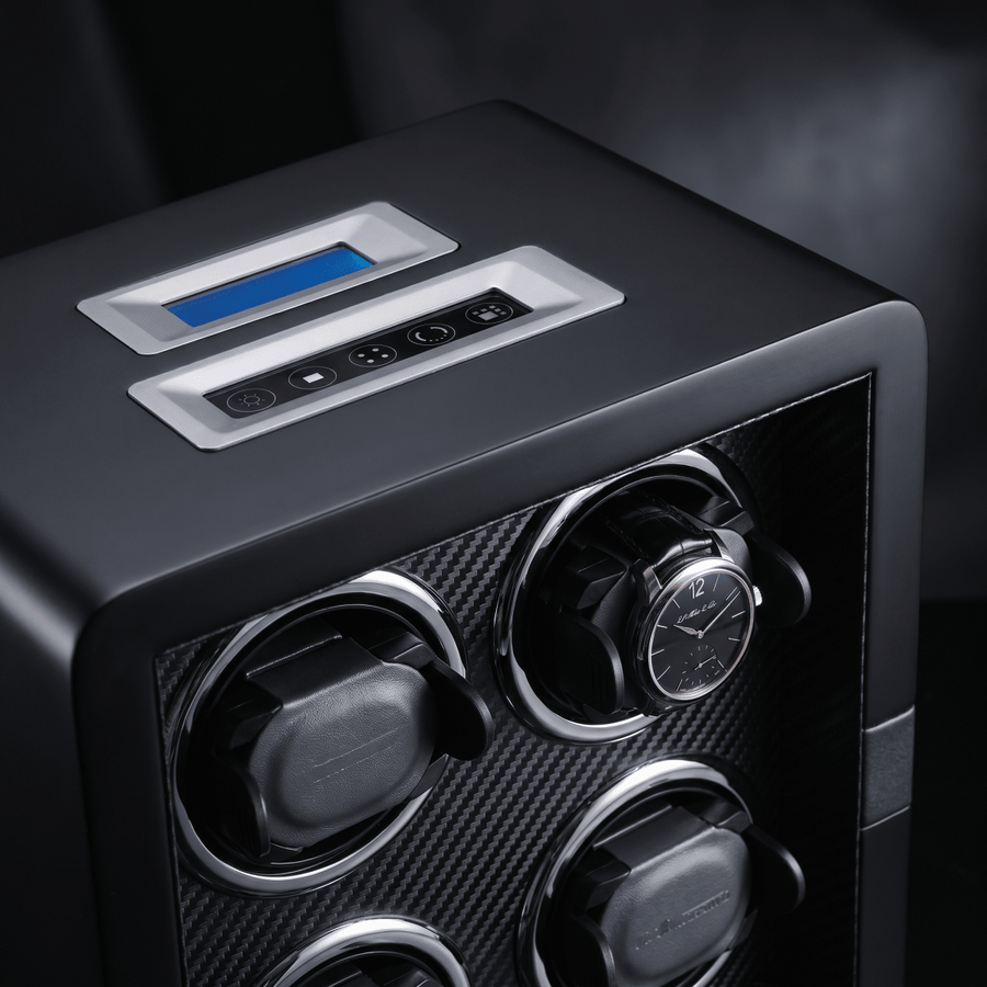 Leanschi Smart watch winder All Black detail bedienpaneel