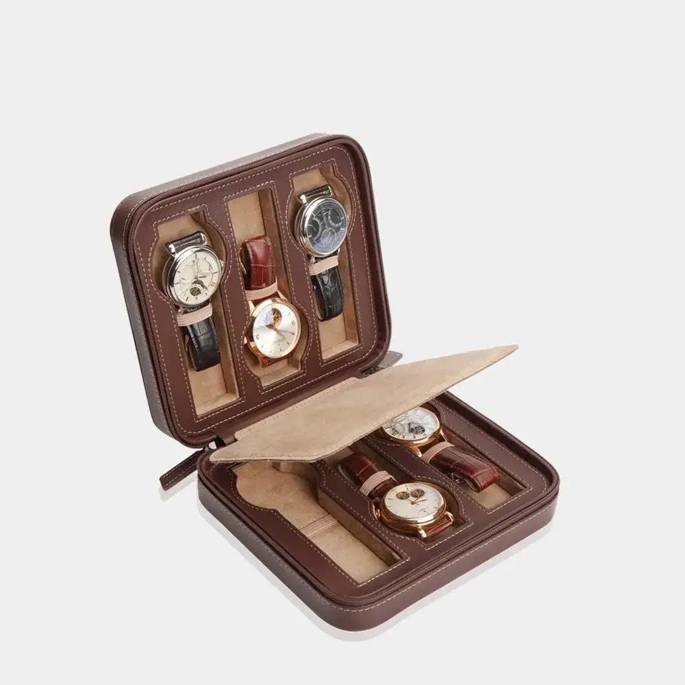 Horloge etui INVIA leder 6 Horloges Modalo - Horlogerieshop.nl