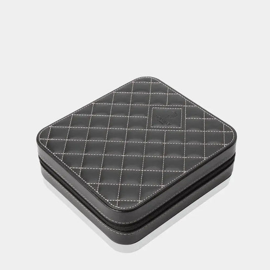 Horloge etui Zwart leder 6 Horloges Modalo - Horlogedoos - Horlogerieshop.nl