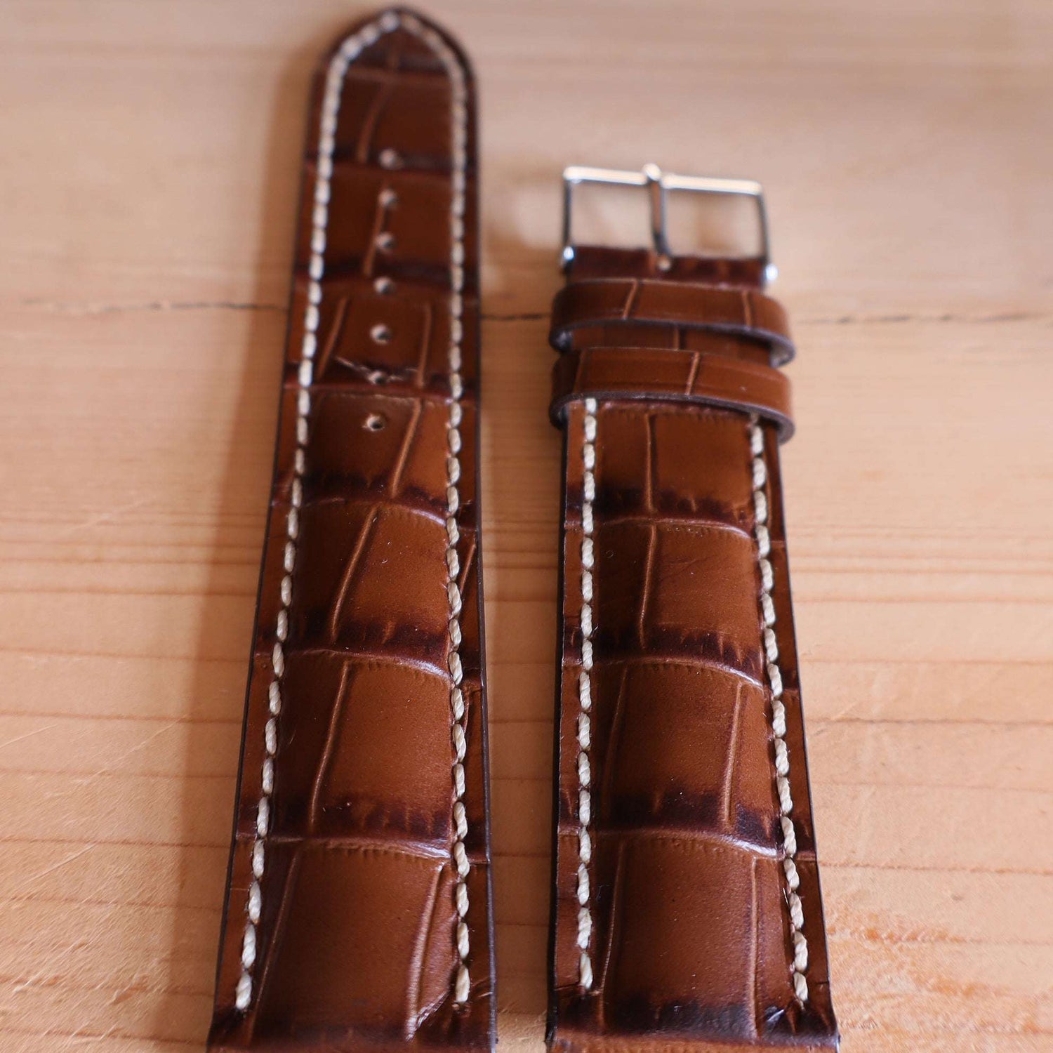 Horlogeband kalfsleder Ashford & Rye - Chocolate Bronze