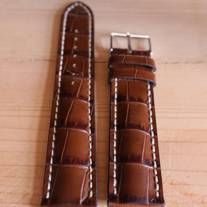 Horlogeband kalfsleder Ashford & Rye - Chocolate Bronze