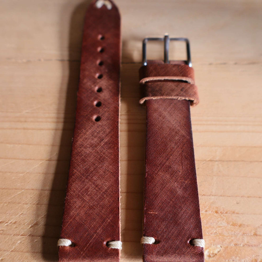 Horlogeband koeienleder Ashford & Rye - Horse Saddle Brown