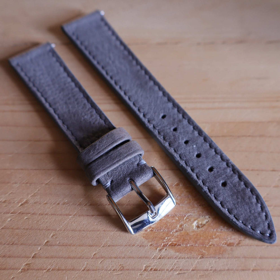Horlogeband Nubuck stierenleder LIC Leather - Horlogerieshop.nl