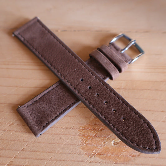 Horlogeband Nubuck stierenleder LIC Leather - Horlogerieshop.nl