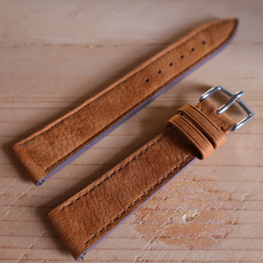Horlogeband Nubuck stierenleder LIC Leather - Horlogerieshop.nl