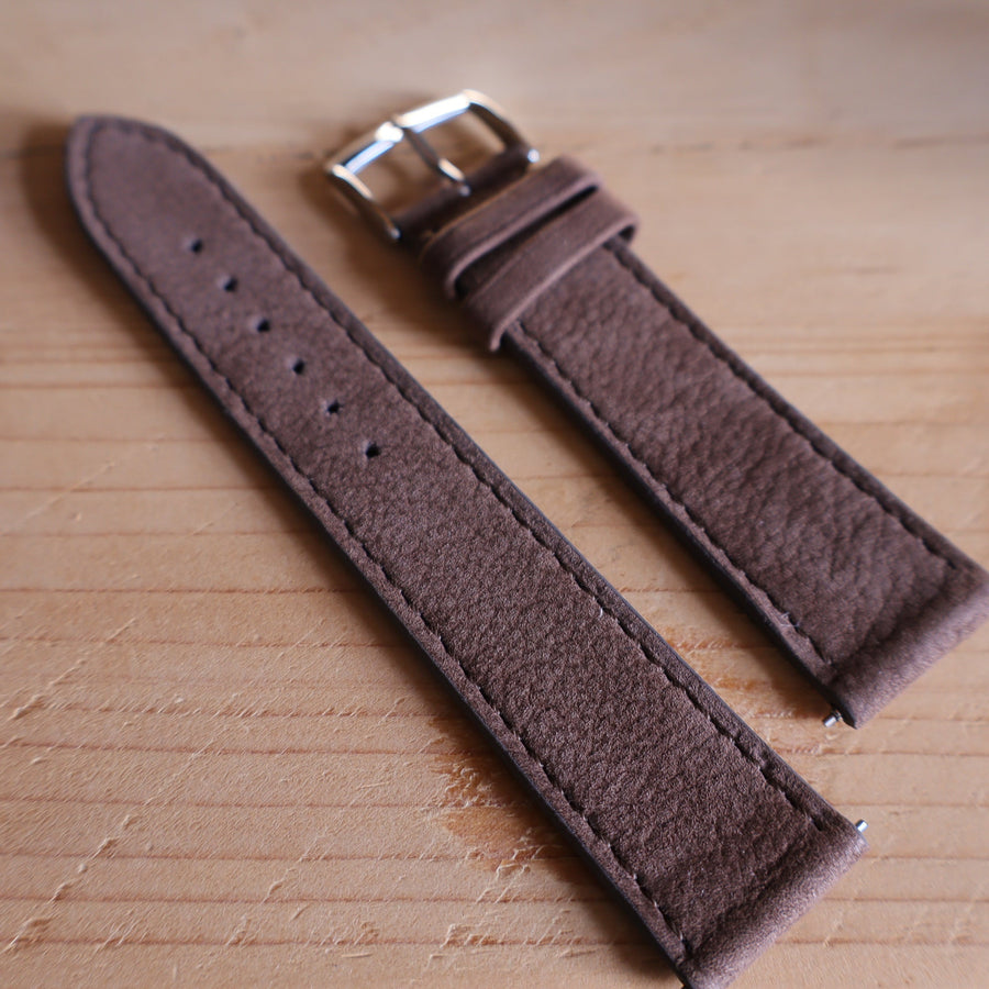 Horlogeband Nubuck stierenleder LIC Leather - Horlogerieshop.nl