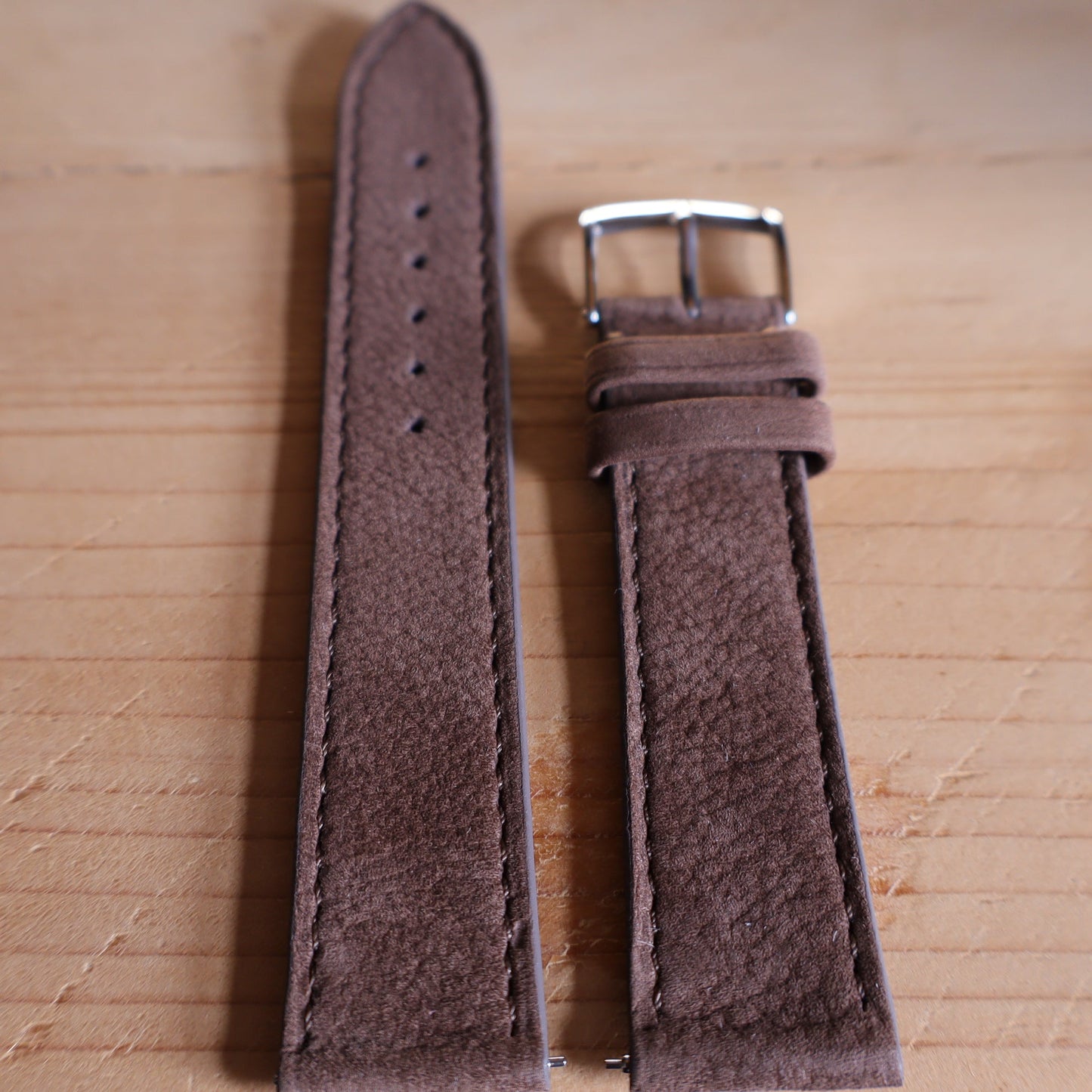 Horlogeband Nubuck stierenleder LIC Leather - Horlogerieshop.nl