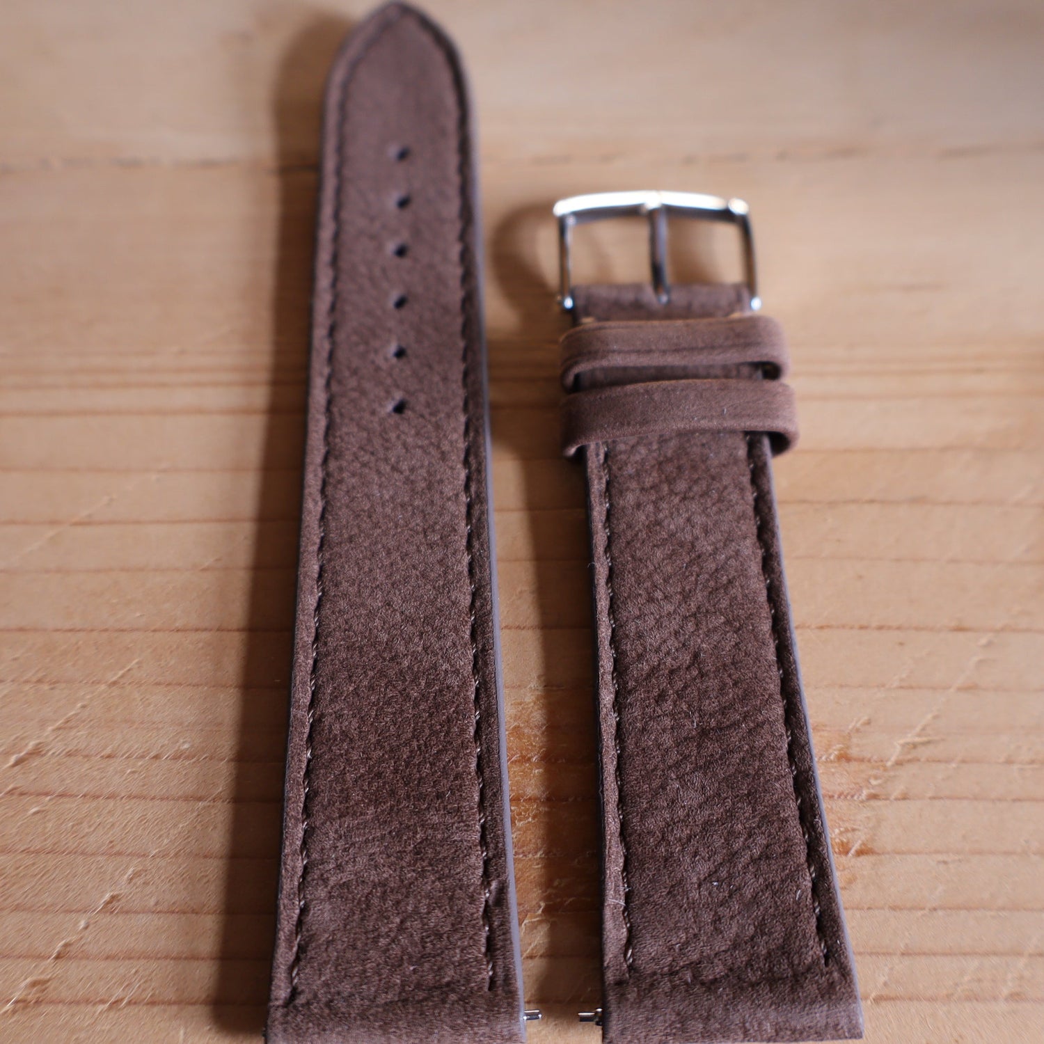 Horlogeband Nubuck stierenleder LIC Leather - Horlogerieshop.nl