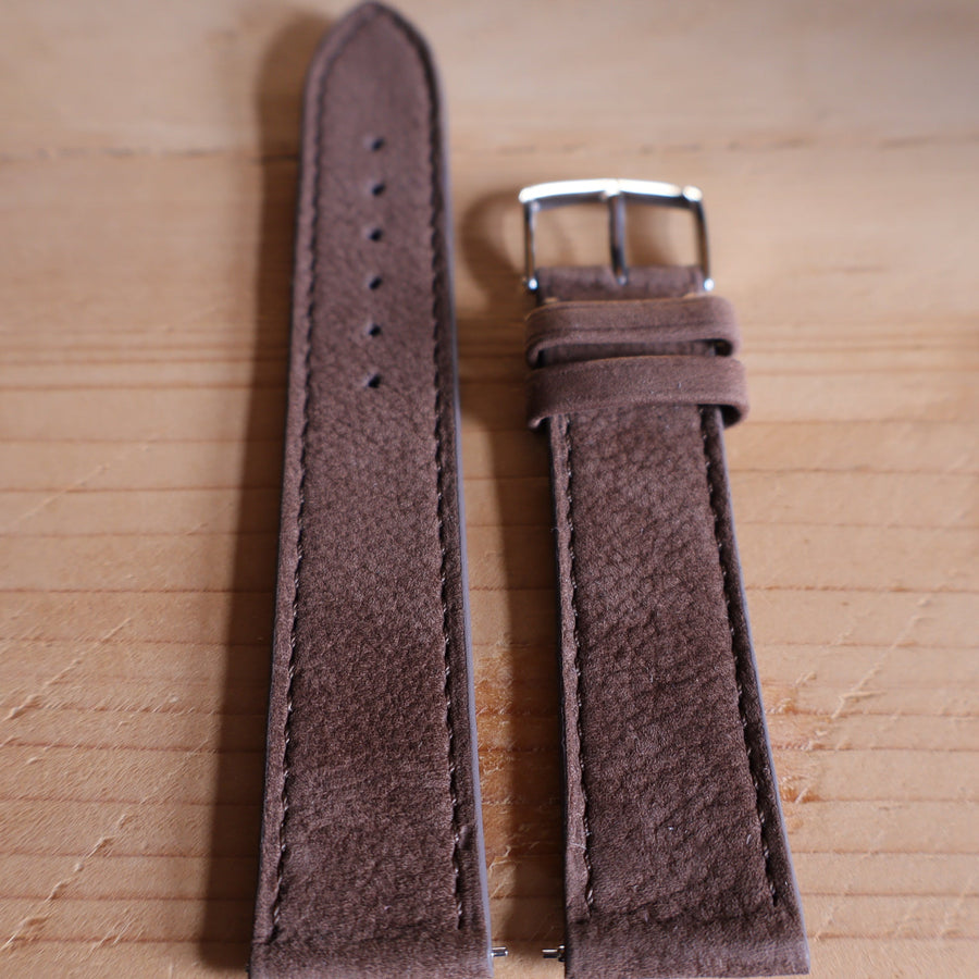 Horlogeband Nubuck stierenleder LIC Leather - Horlogerieshop.nl