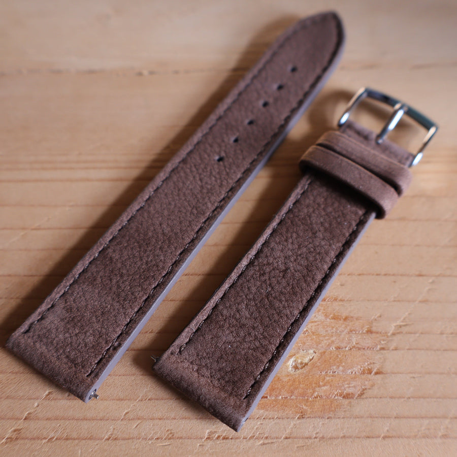Horlogeband Nubuck stierenleder LIC Leather - Horlogerieshop.nl