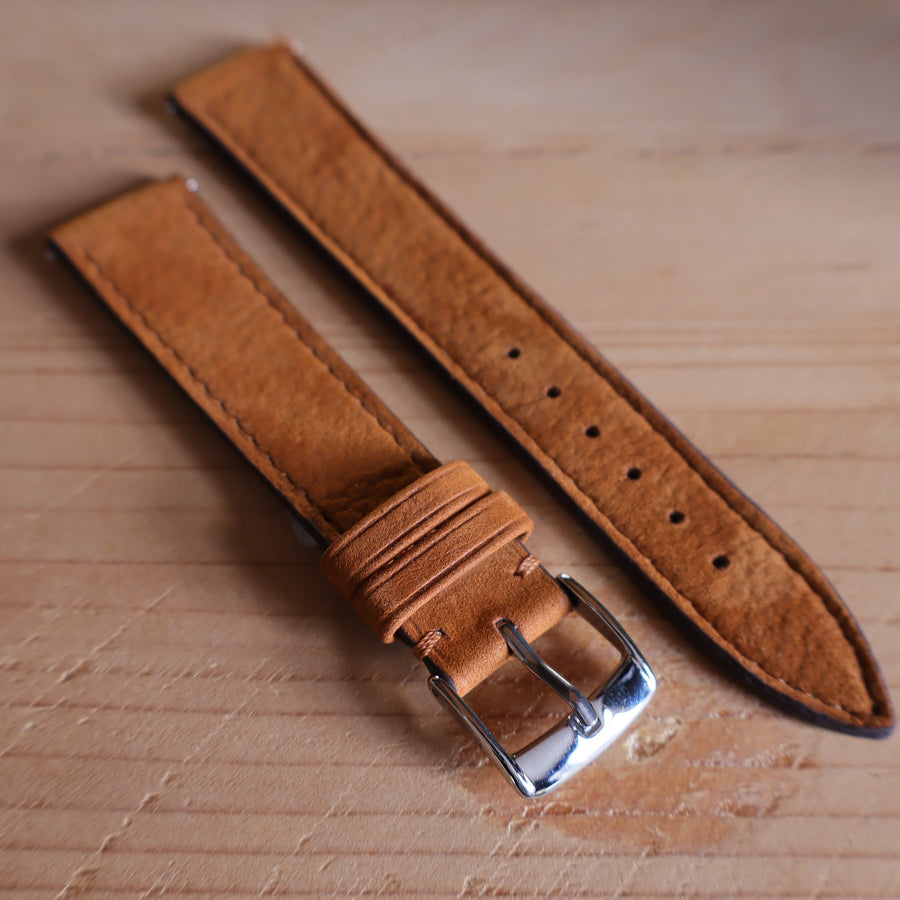 Horlogeband Nubuck stierenleder LIC Leather - Horlogerieshop.nl