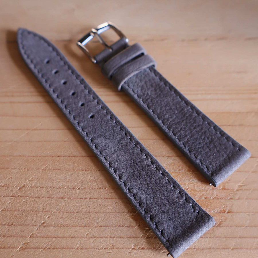 Horlogeband Nubuck stierenleder LIC Leather - Horlogerieshop.nl
