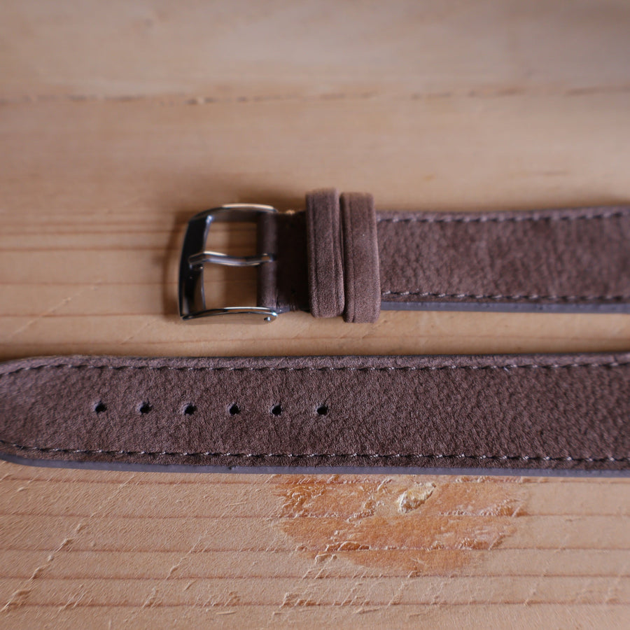 Horlogeband Nubuck stierenleder LIC Leather - Horlogerieshop.nl