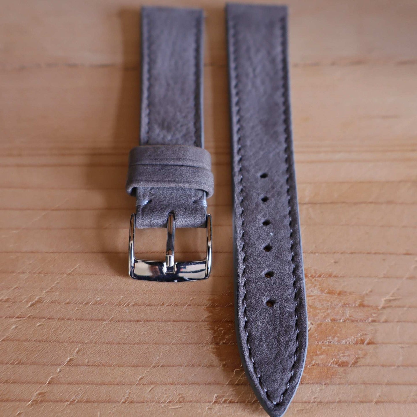 Horlogeband Nubuck stierenleder LIC Leather - Horlogerieshop.nl