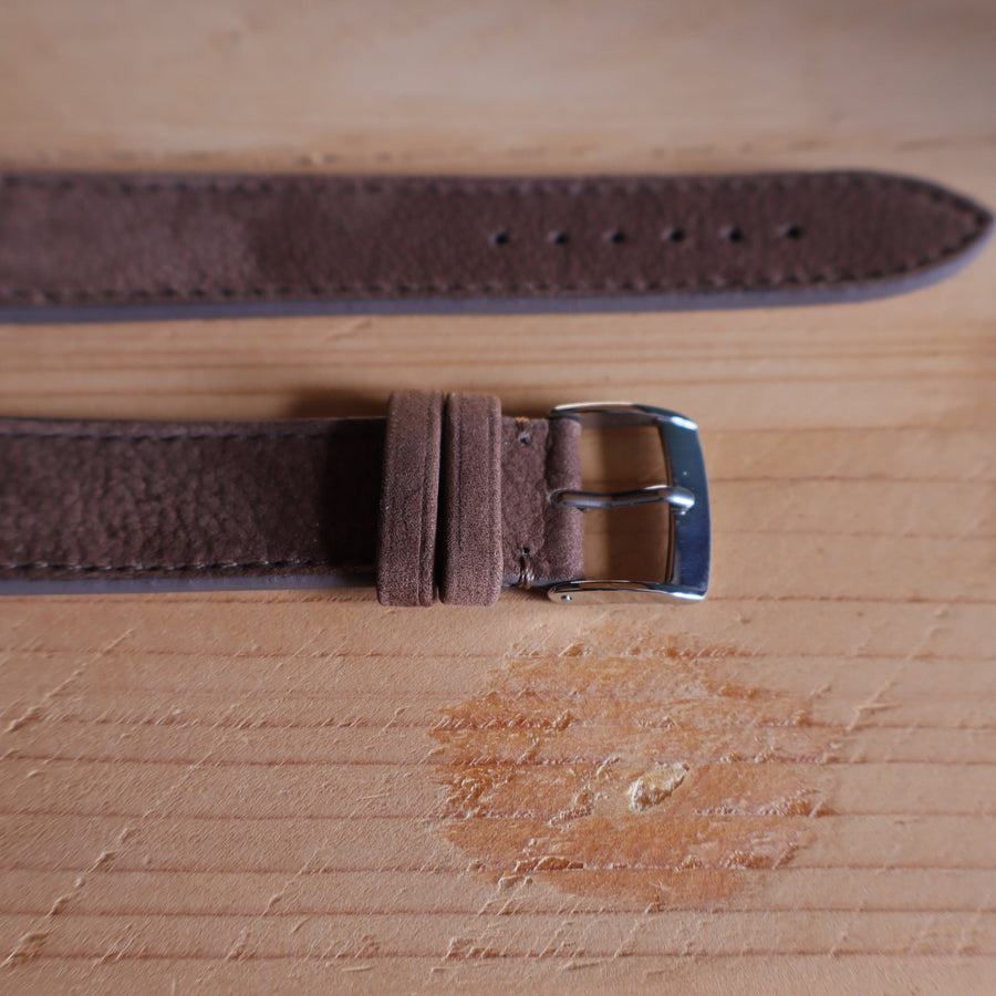 Horlogeband Nubuck stierenleder LIC Leather - Horlogerieshop.nl