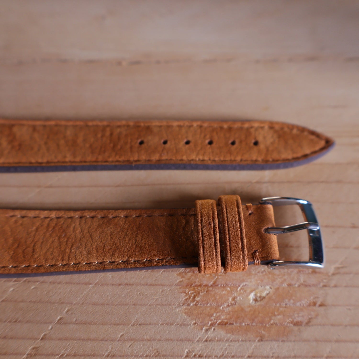 Horlogeband Nubuck stierenleder LIC Leather - Horlogerieshop.nl