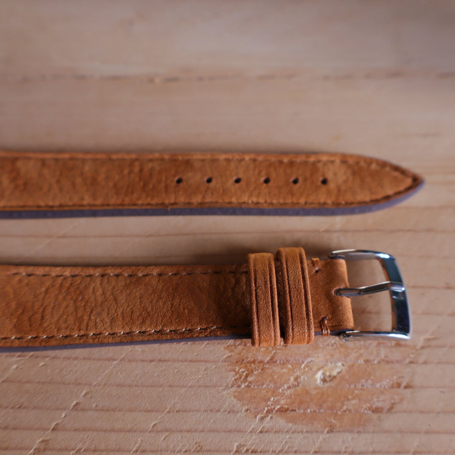 Horlogeband Nubuck stierenleder LIC Leather - Horlogerieshop.nl