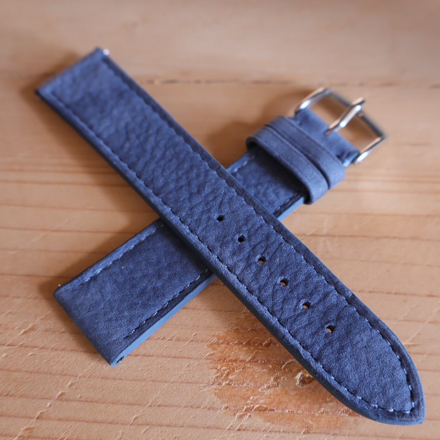 Horlogeband Nubuck stierenleder LIC Leather - Horlogerieshop.nl