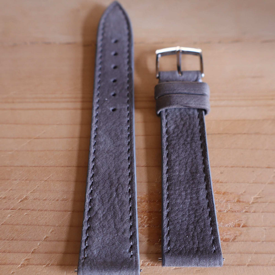 Horlogeband Nubuck stierenleder LIC Leather - Horlogerieshop.nl