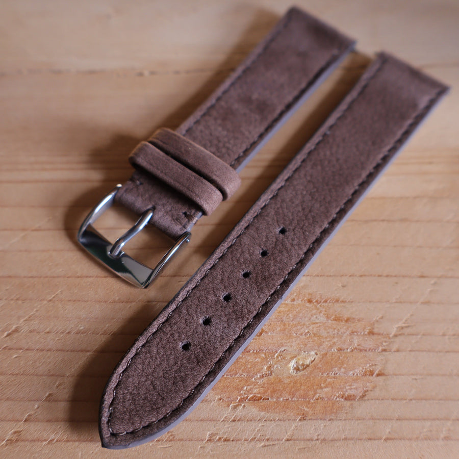 Horlogeband Nubuck stierenleder LIC Leather - Horlogerieshop.nl