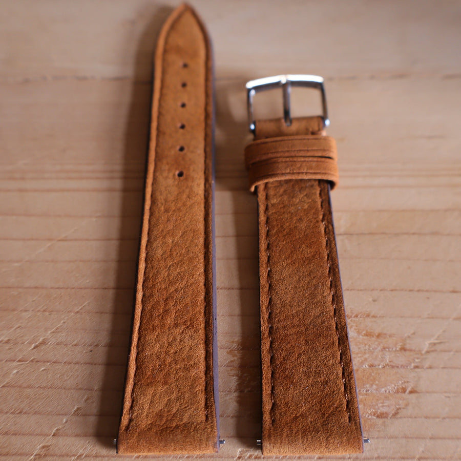 Horlogeband Nubuck stierenleder LIC Leather - Horlogerieshop.nl