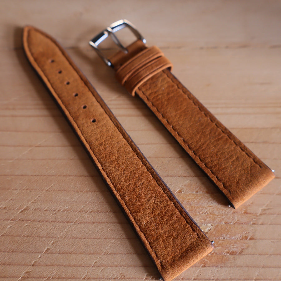 Horlogeband Nubuck stierenleder LIC Leather - Horlogerieshop.nl