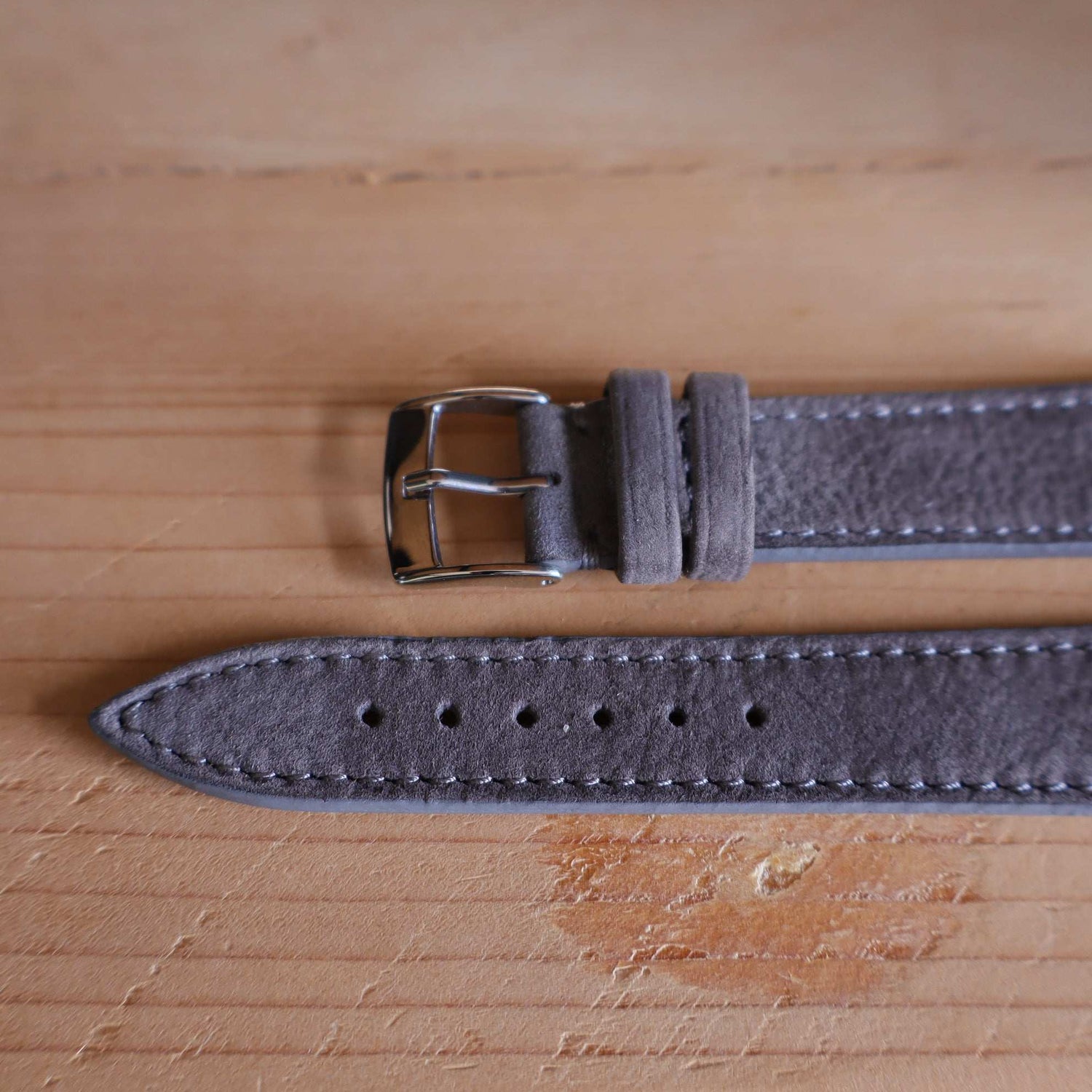 Horlogeband Nubuck stierenleder LIC Leather - Horlogerieshop.nl