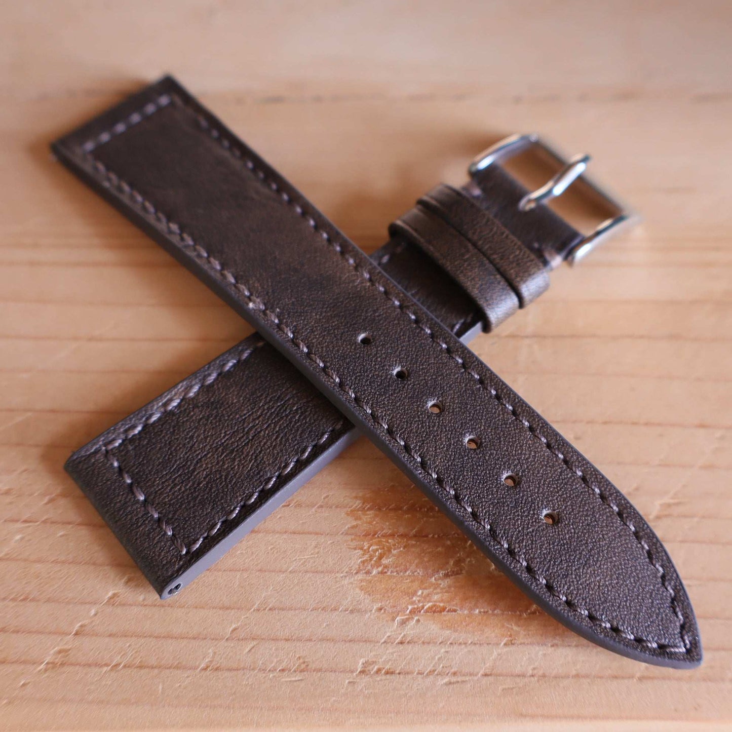 Horlogeband Patina buffelleder LIC Leather - Horlogerieshop.nl
