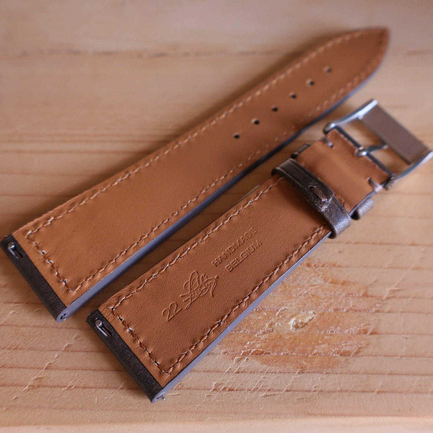 Horlogeband Patina buffelleder LIC Leather - Horlogerieshop.nl