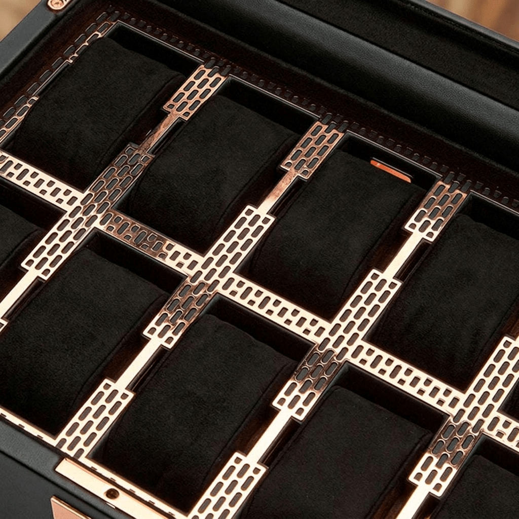 Wolf 1834 Axis horlogedoos 10 horloges Copper - interieur detail