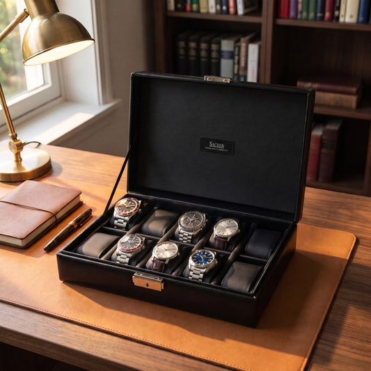 Horlogedoos Black Exclusive 10 Horloges Sacher