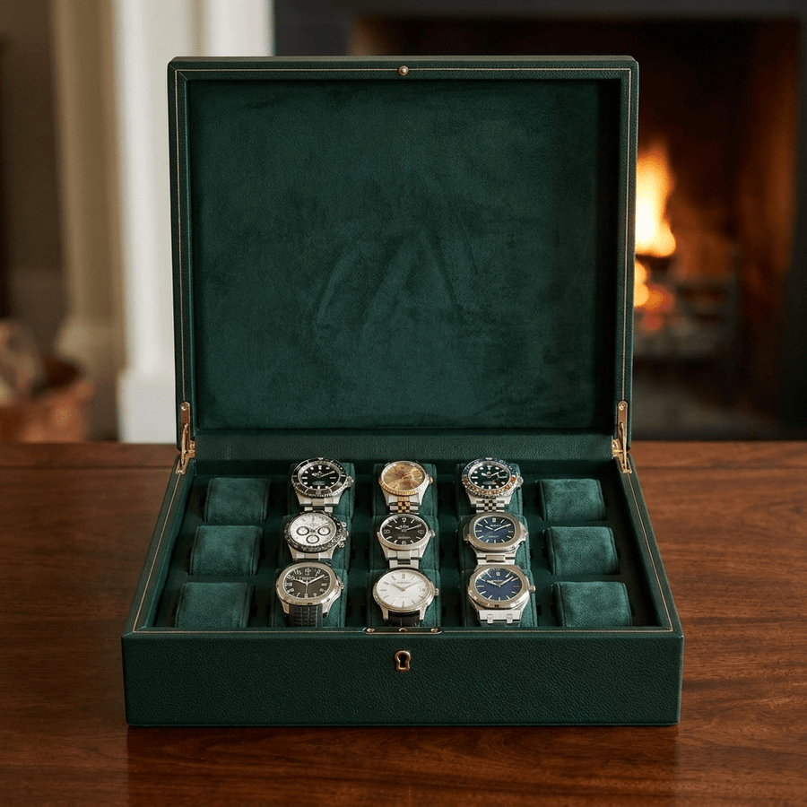 Horlogedoos British Racing 15 horloges Wolf 1834